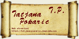 Tatjana Poparić vizit kartica